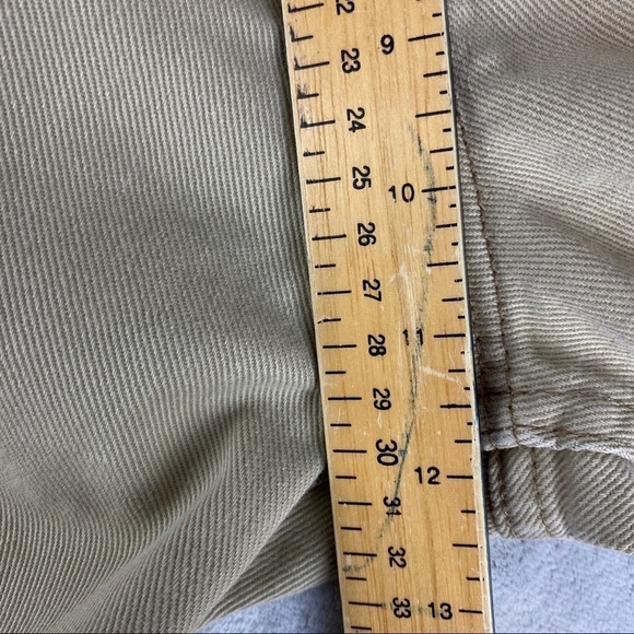 L.L. Bean Khaki Jeans Men's Sz 34 X 30 Straight Leg 100% Cotton - Picture 9 of 10